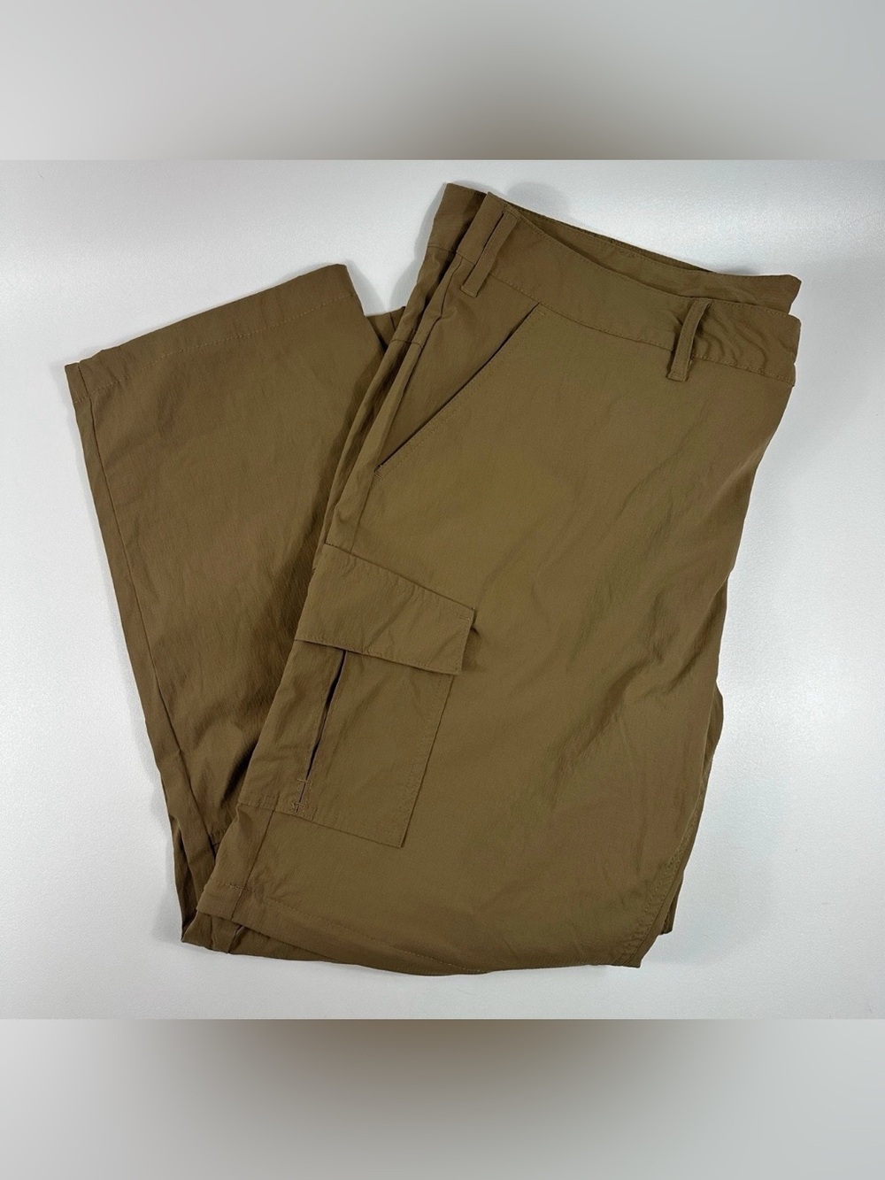 Columbia Omni-Shield Convertible Cargo Hiking Pants Men 44x30 Brown Zip Off